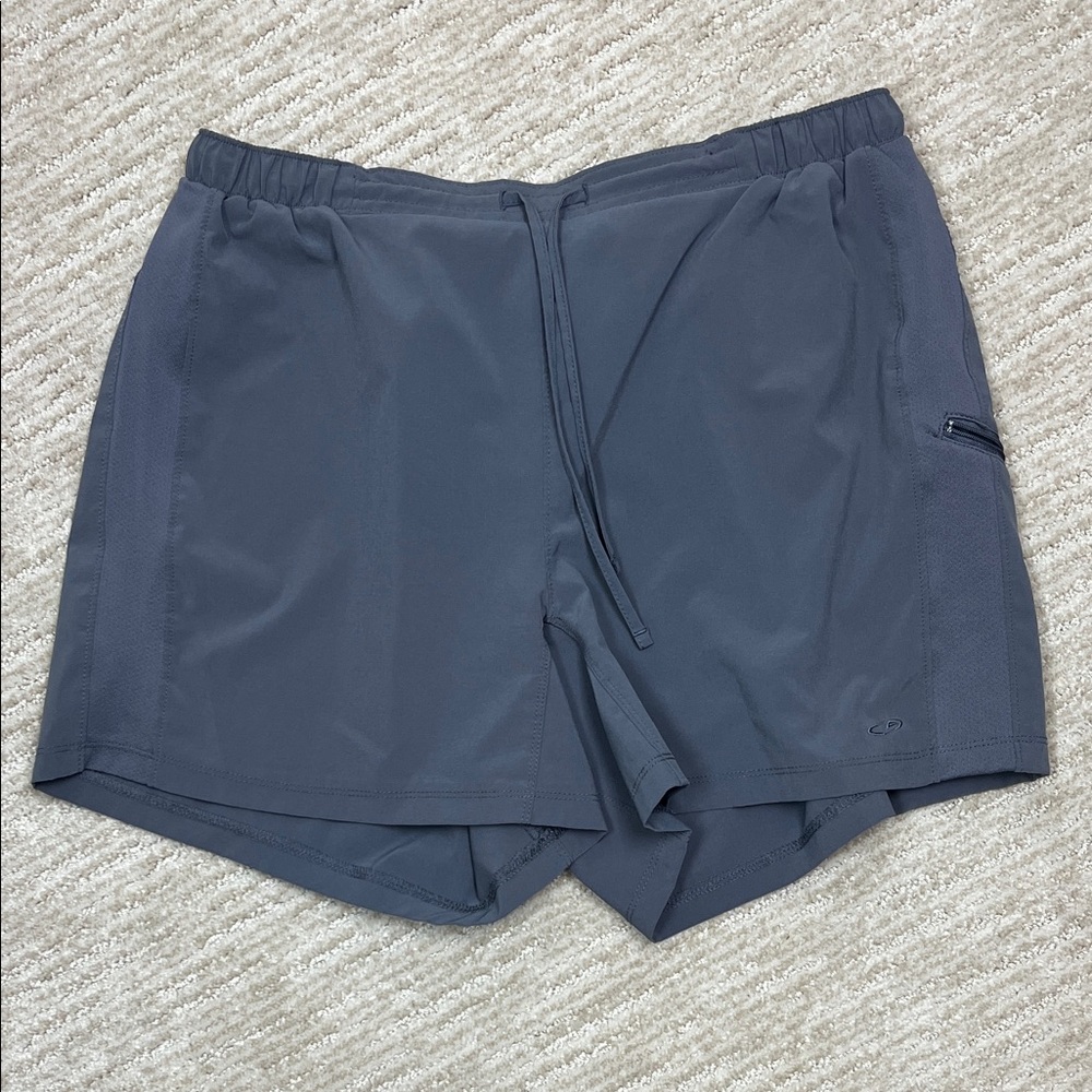 Champion C9 Women’s Medium Gray Running Shorts Athletic Zip Pocket